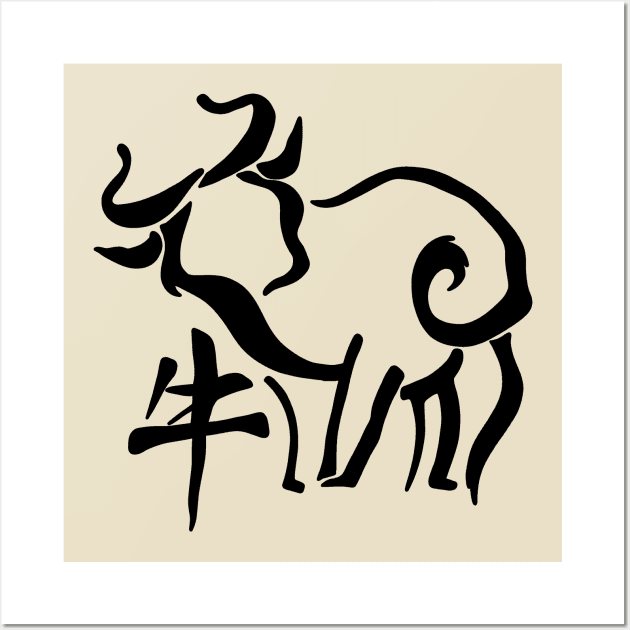 Chinese New Year – Year of the Ox Wall Art by valentinahramov